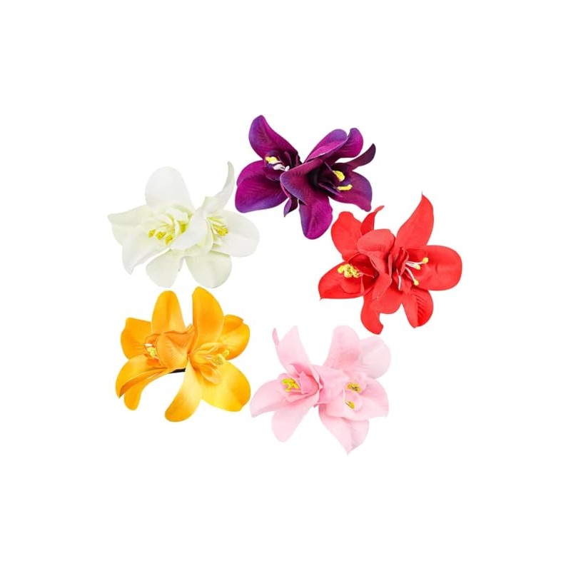 5Pcs Colorful for Artificial Bohemian Hawaiian Hibiscus Plumeria Flower Hair
