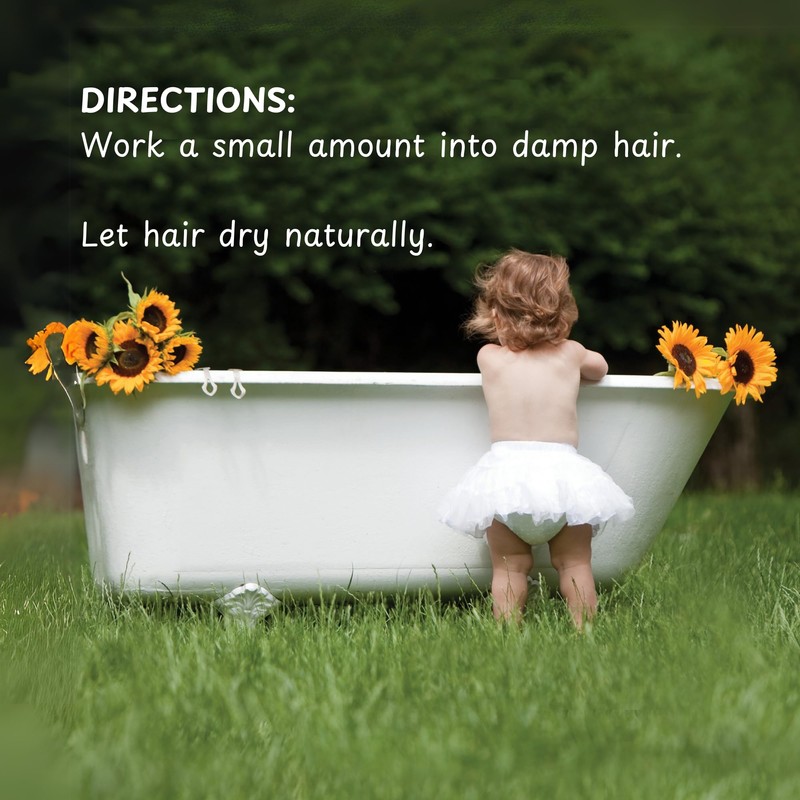 Little Green Kids Curly Hair Cream, Anti Frizz Curl Defining