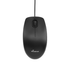 MediaRange kabelgebundene 3-Tasten Maus mit optischem Sensor, geräuscharm, schwarz