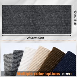 Inchoco Cat Scratch Pad - 100" x 15.8" Trimmable Self-Adhesive Cat Scratch Furniture Protector, Sisal Cat DIY Climbing Couch Protector for Scratch Post Cat Tree Replacement Indoor (Dark Gray)