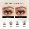 BEFER Lash Clusters, 144 Pcs 3D Curl Eyelash Clusters Volume