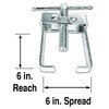 Performance Tool W141 2-Jaw Gear Puller, 6"