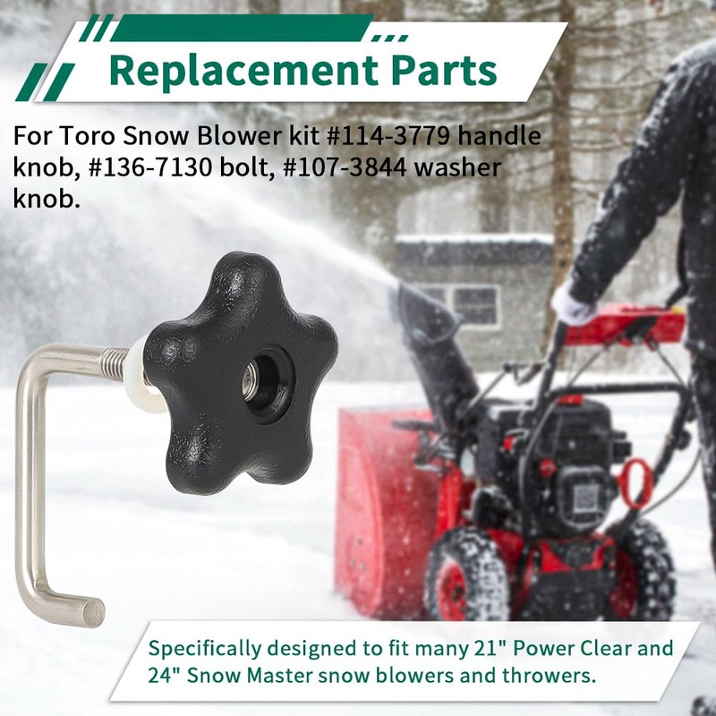 MOTOQUEEN for Toro Snow Blower 114-3779 Handle Knob 136-7130 Bolt