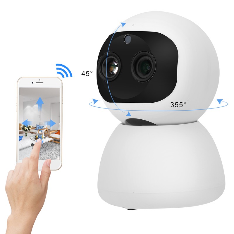 1080P Wifi PTZ Camera Dual Lens Motion Detection 2‑Way Audio
