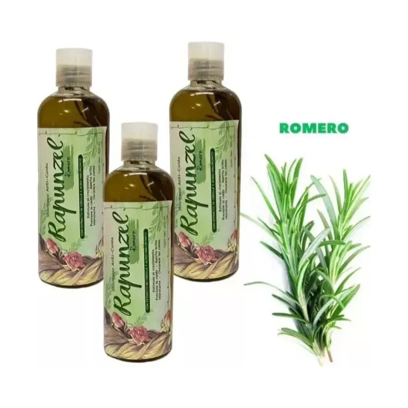Shampoo Artesanal Anticaída Crecimiento Con Romero Rapunzel