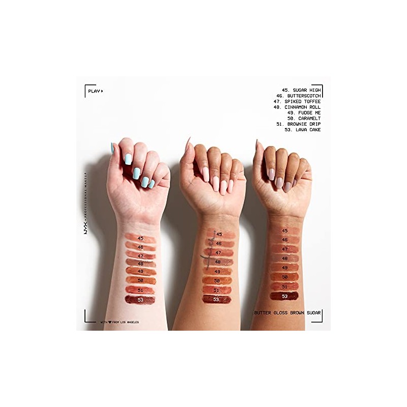 NYX PROFESSIONAL MAKEUP Butter Gloss Brown Sugar - Pack Of