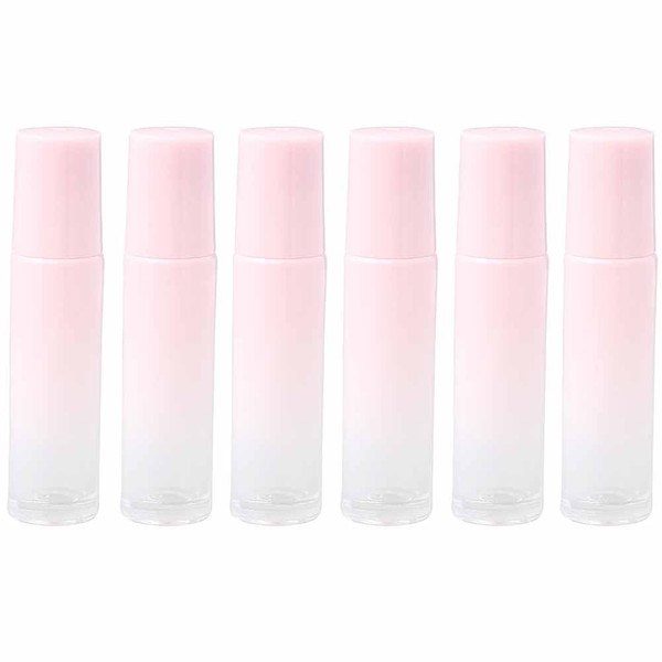 6 Pcs Glass Roller Bottles Empty Refillable Essential Oil Roll-on Bottles Cosmetic Sample Storage Container Vial with Roller Ball for Essential Oil Aromatherapy Perfume Eye Essence (10 ML)