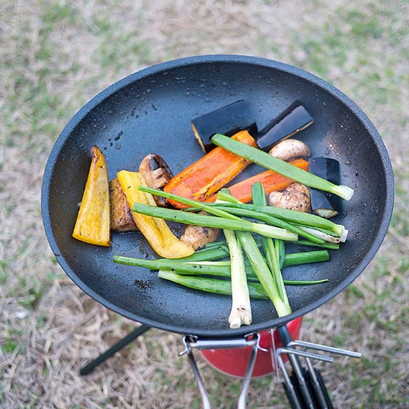 Outdoor Portable Pan Foldable Camping Cookware Non‑Stick Pan Cooking Frying
