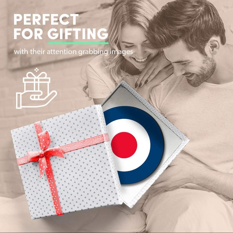 1 x Round MDF Magnet - RAF Roundel Symbol Mod