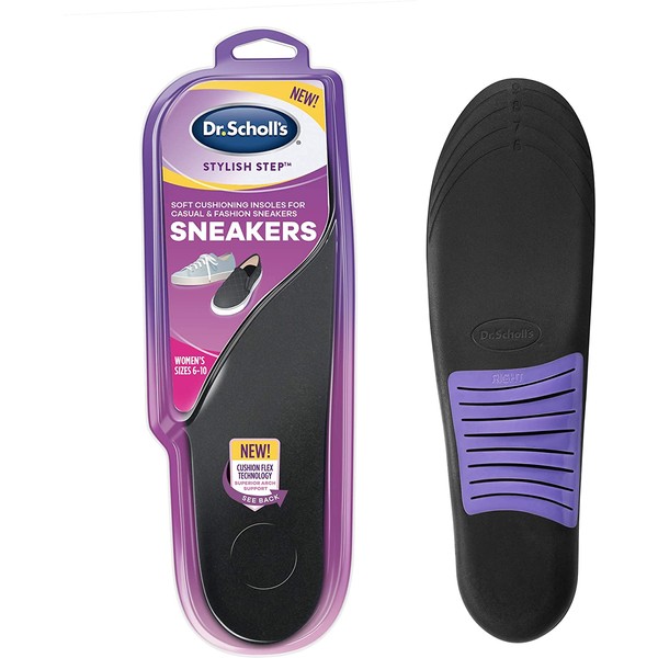 Dr. Scholl's Soft Cushioning Insoles for Sneakers, Superior Shock Absorption and Cushioning (Women's Size 6-10), 1 Count