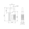 Bosvision [2 Pack] [4-Digit] [Combination Padlock] with 6.4mm Shackle