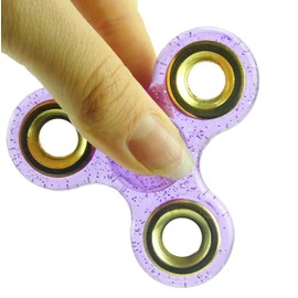 Toyland® Glitter Hand Spinner - Stress and Anxiety Relief - Assorted Colours (Purple)