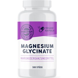 Vimergy Magnesium Glycinate Mineral Dietary Supplement - 300 Capsules - Safe Magnesium High Dose Capsules - Turmeric & Ginger - Gluten Free, GMO Free - For Keto/Paleo Diet