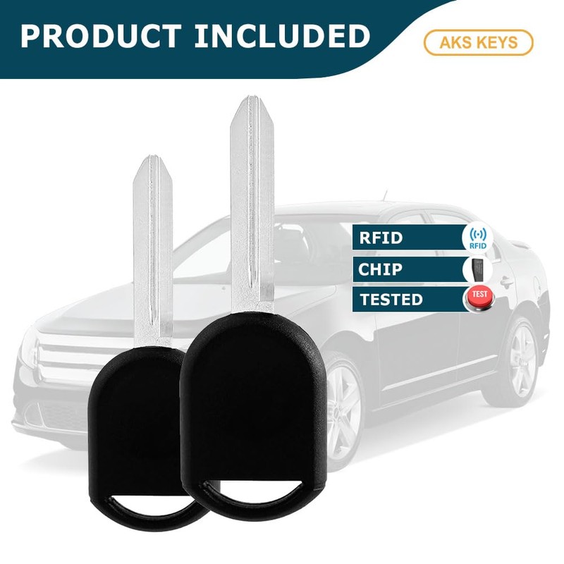 AKS KEYS Replacement for Ford Lincoln Mercury Mazda Transponder Key