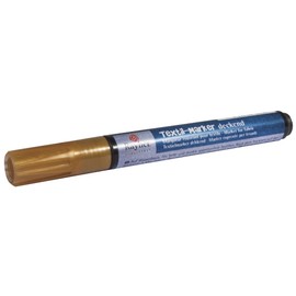 RAYHER Hobby 35000616 Textile Marker Opaque Bullet Tip Valve) 2-4 mm – Gold