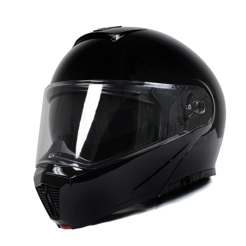 Milwaukee Helmets MPH9813DOT Gloss Black Menace DOT Approved Motorcycle Modular