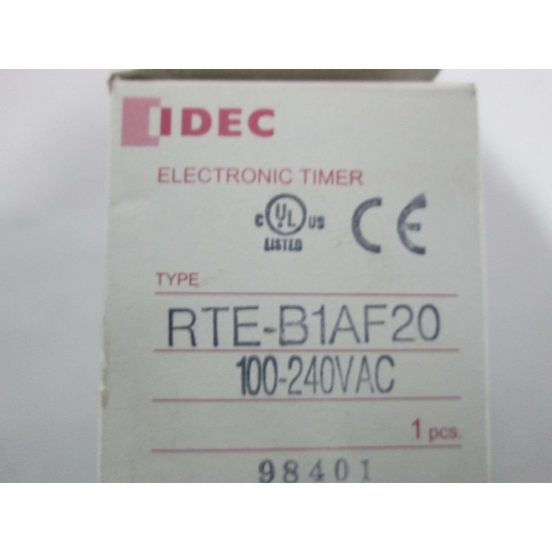 New IDEC RTE-B1AF20 Relay 0-1MIN Electronic Timer 100-240V-AC D316308