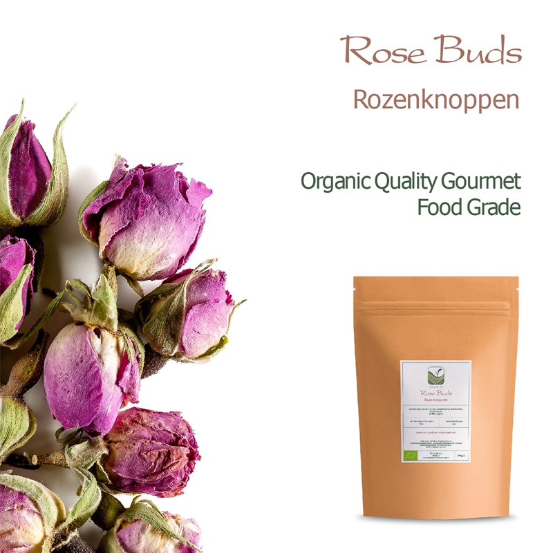 Damask Rose Bud Organic Quality - Dried Rosebud - Rosebud