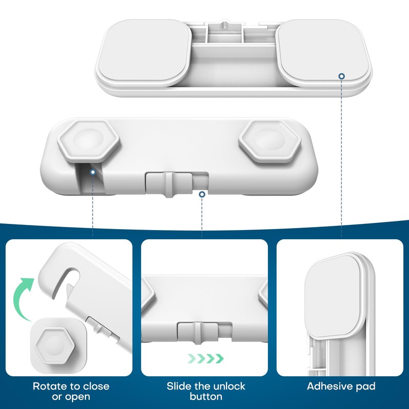 8 Pack Baby Proofing Cabinet Locks, Child Safety Locks for