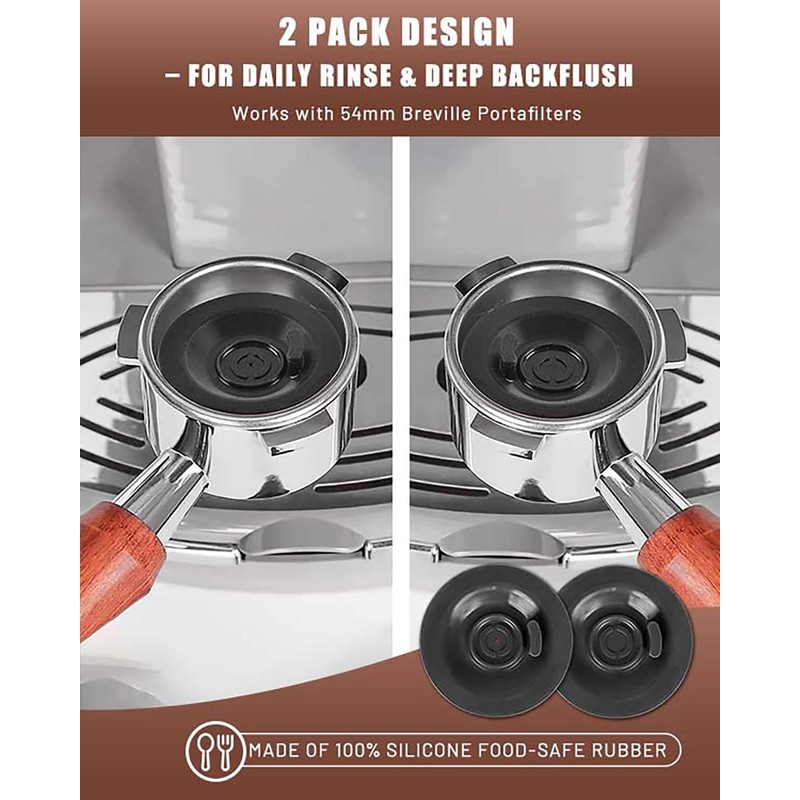 YLAOSIOA Espresso Backflush Cleaning Disc Set for Breville/Sage Espresso Machines