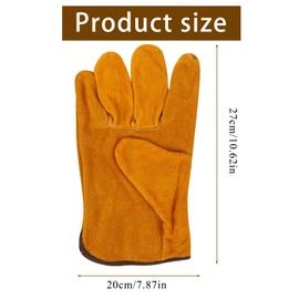 MUNSKT Leather Work Gloves Thorn Resistant Gardening Leather Work Gloves for Garden/Cutting/Construction/Farm/Motorcycle, Breathable and Flexible Construction