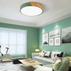 minifair minifair Round Trichromatic Dimming LED Ceiling Light Flush Mount,Green,12inch/30cm