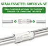 TAISHER 1PCS 304 Stainless Steel 3/8" NPT Male x 3/8"