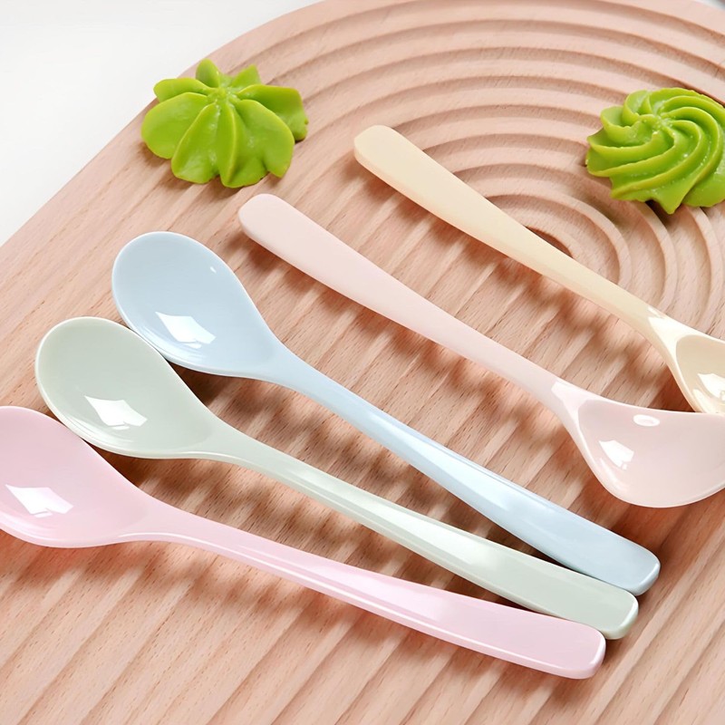 Plastic Egg Spoons, Pack of 5 Plastic Egg Spoons, Reusable