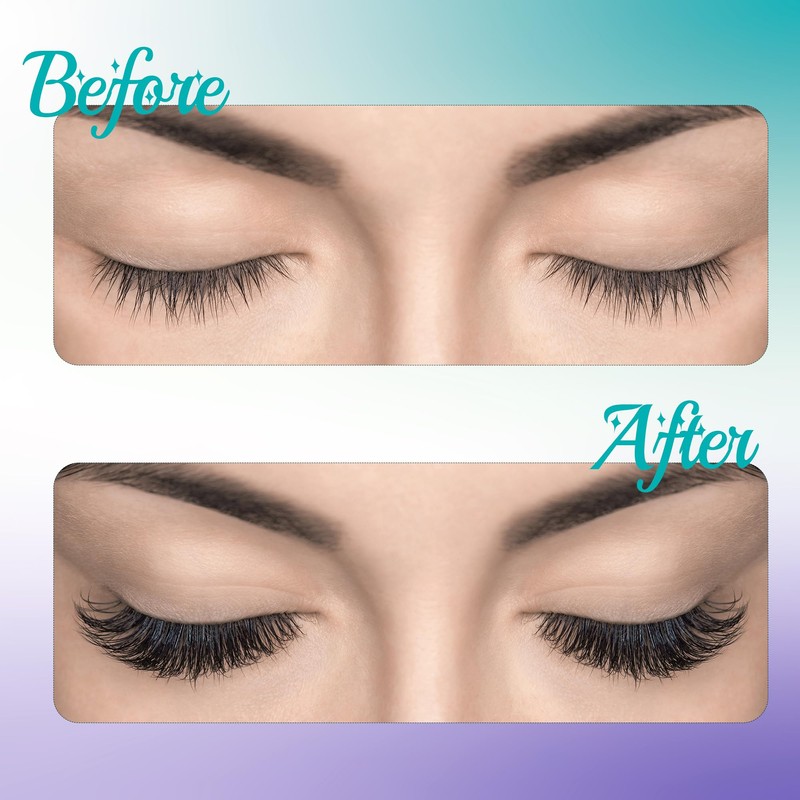 GEMERRY Pack of 2 eyelash extensions, 10 D 0.07 volume,