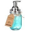 Amolliar Mason Jar Foaming Soap Dispenser, Plastic Soap Pump, Refillable