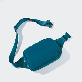 Everywhere Belt Bag Large 2L, Pander Waterproof Everywhere Fanny Pack Purse for Women and Men with Adjustable Strap. (Teal Blue)
