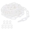 PATIKIL White Plastic Chain, 16 ft 8mm Safety Barrier Chain