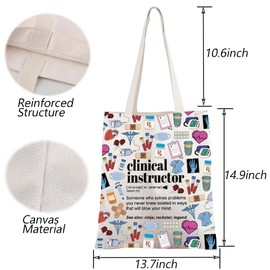 TGBJE Clinical Instructor Tote Bag Best Nurse Teacher Ever Gifts Medical Gift Healthcare Worker Appreciation Gift (C Clinical Tote)