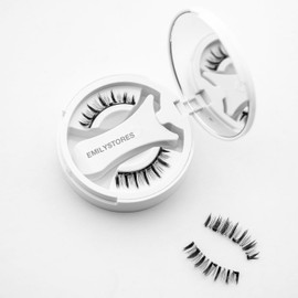 EMILYSTORES Magnetic Lashes, Magnet Eyelash with Free Applicator Reusable Eye Lash Kit Black Natural Looking Glue-Free for eyelash extensions (MLT02)