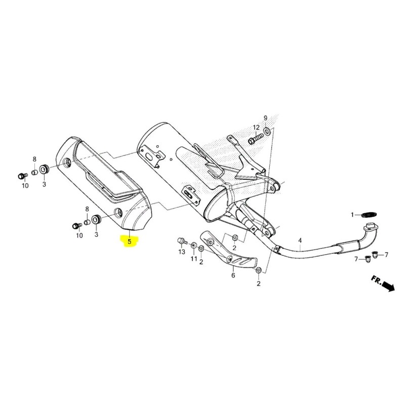 HONDA Muffler Protector Guard 2022-23 NAVI NVA110B GENUINE OEM NEW