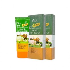 Ikel 1+1 Ekel Soothing & Moisture Snail Sunblock (70ml) Sunscreen Sunscreen Sunblock Sunbalm SPF50+ PA+++ I agree to third-party provision for delivery (YES) / 1+1 이켈 수딩앤모이스쳐 스네일 선블럭(70ml) 선크림 자외선차단제 선블록 썬밤 SPF50+ PA+++ 배송을 위한 제3자 제공에 동의합니다(YES)