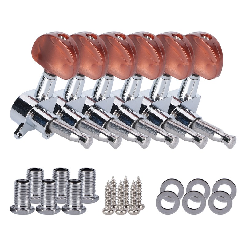 6PCS Guitar Tuning Pegs Electric Acoustic Enclosed Locking Tuner Machine