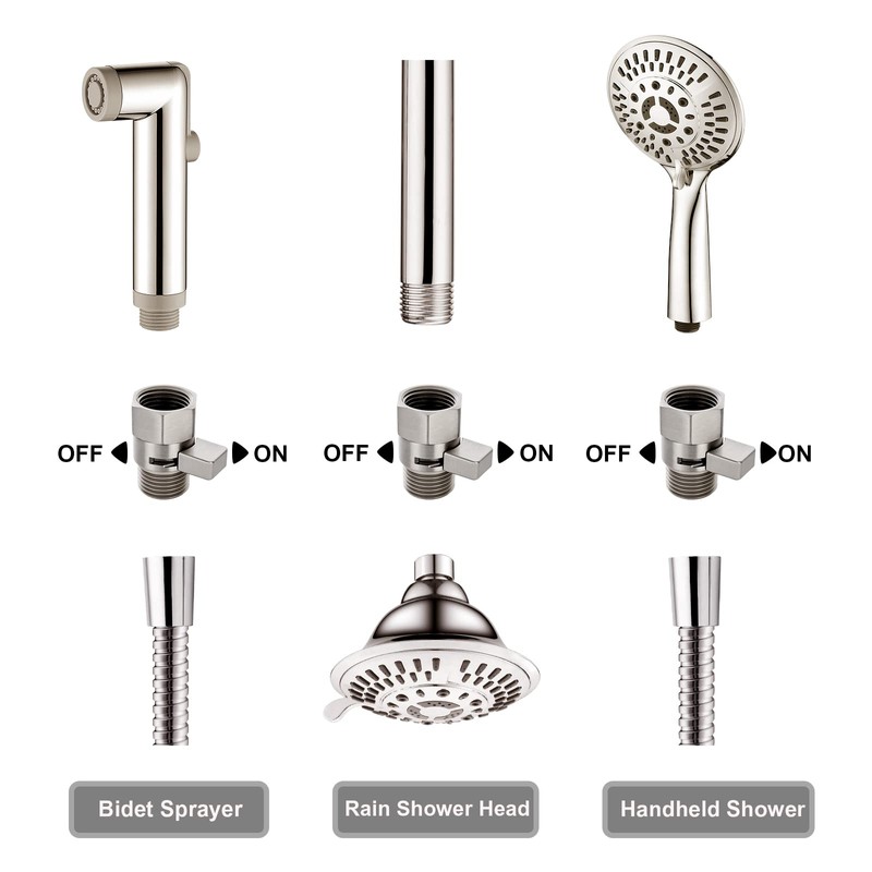 BRIGHT SHOWERS Water Flow Control Valve, Brass Shower Valve with