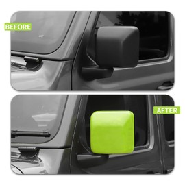 SQQP Side Mirror Covers Shell Trim Decoration for 2018-2025 Jeep Wrangler JL JLU & Jeep Gladiator JT Trunk(Green)