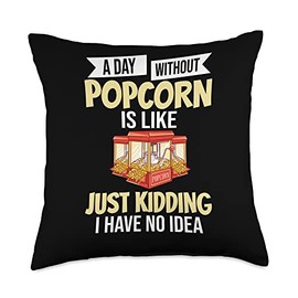 Popcorn Machine Healthy Chips Movie Snack Throw Pillow, 18x18, Multicolor