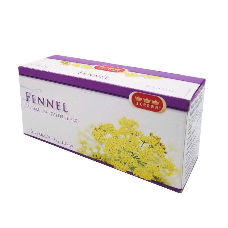 3 Crown Fennel Herbal Tea 20 Bags - Pack of