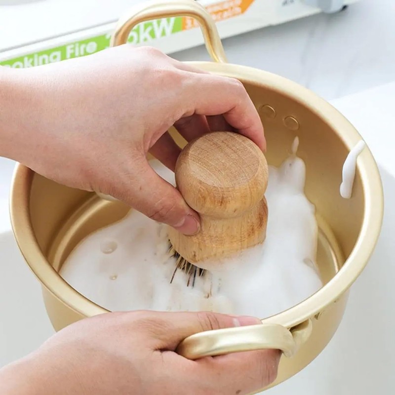 NOELAMOUR Kitchen Brush Scrubber 2pcs Sisal Brush Pot Brush Pan