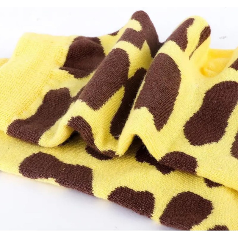 Giraffe Socks/Box of 5 Pairs of Giraffe Socks/Gift for Giraffe