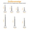 VIGRUE Pack of 230 Self-Tapping Screws, M4.2 Tapping Screws Self-Tapping
