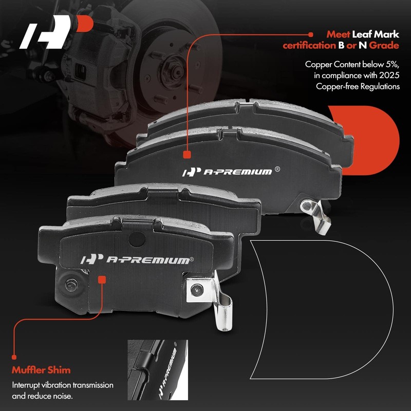 A-Premium Front Vented & Rear Solid Disc Brake Rotors +