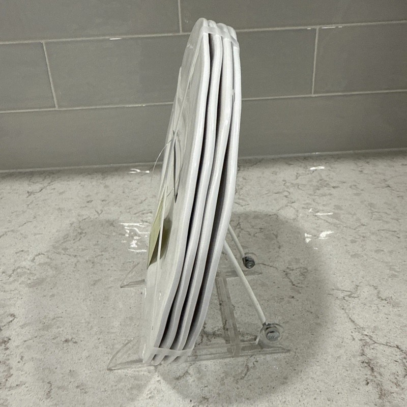 Artisan de Luxe Set 4 RUSTIC WHITE 9” Melamine Indoor