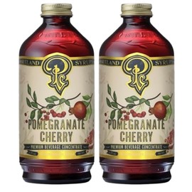 Portland Syrups Pomegranate Cherry Syrup – Craft Delicious Cocktails, Coffees, Mocktails, Sodas, and More – Ideal for Drinks & Adding a Flavor to Any Beverage – 12 oz with 24 Servings (Pack of 2)