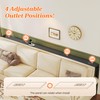 SUPERJARE 102 Inch Sofa Table with 2 Power Outlets and