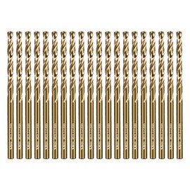 SALI Cobalt Drill Bit Set 20Pcs 3.2mm M35 High Speed Steel Jobber Drill Bit Kit (HSS) Twist Drill Bits for Hardened Metal, Stainless Steel, Cast Iron, Wood and Plastic, with Index Storage Case