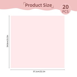 20 Sheets Matte Frosted Flower Bouquet Wrapping Paper,Double Sided Flower Wrapping Paper Waterproof Bouquet Supplies for Florist Wedding Birthdays Party Decoration Gift Wrap 22x22 inch(Pink)